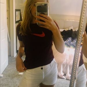 Nike maroon athletic tee